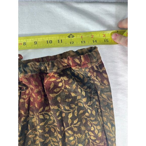 VTG Lost River Women’s sz M Top & Pant Set Leaf Print BOHO Beach Hippie Tie Dye - Picture 9 of 13